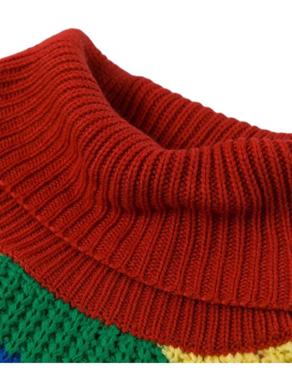 Colorful Striped Turtleneck Sweater | Long Sleeve Knit Pullover Top for Women - Picture 3 of 6